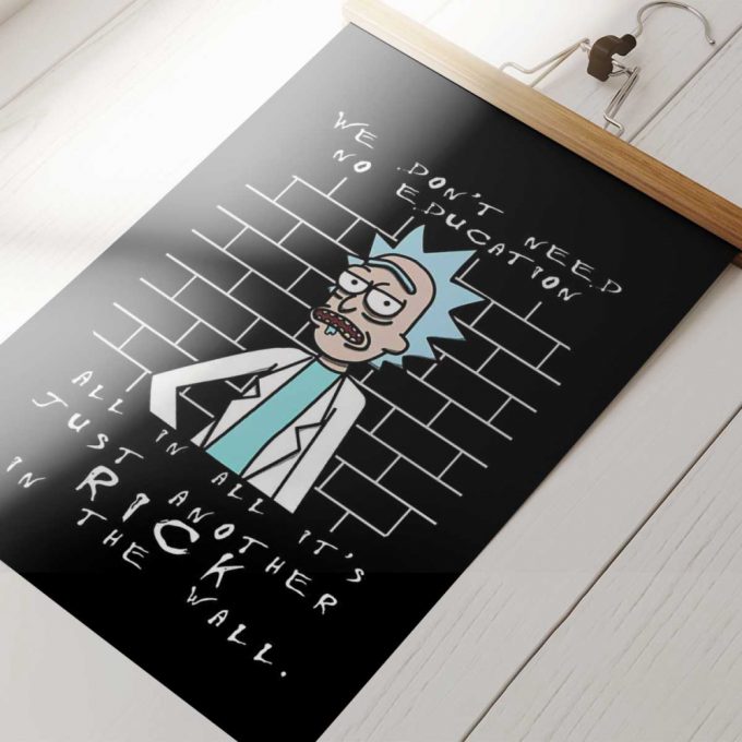 Pink Floyd Poster For Home Decor Gift For Home Decor Gift – Just Another Rick In The Wall Rick And Morty 5