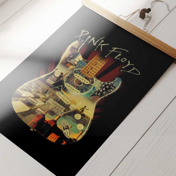 Pink Floyd Poster For Home Decor Gift For Home Decor Gift – Pink Floyd And Guitar Art 4