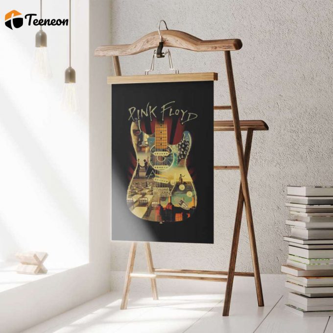 Pink Floyd Poster For Home Decor Gift For Home Decor Gift – Pink Floyd And Guitar Art 1