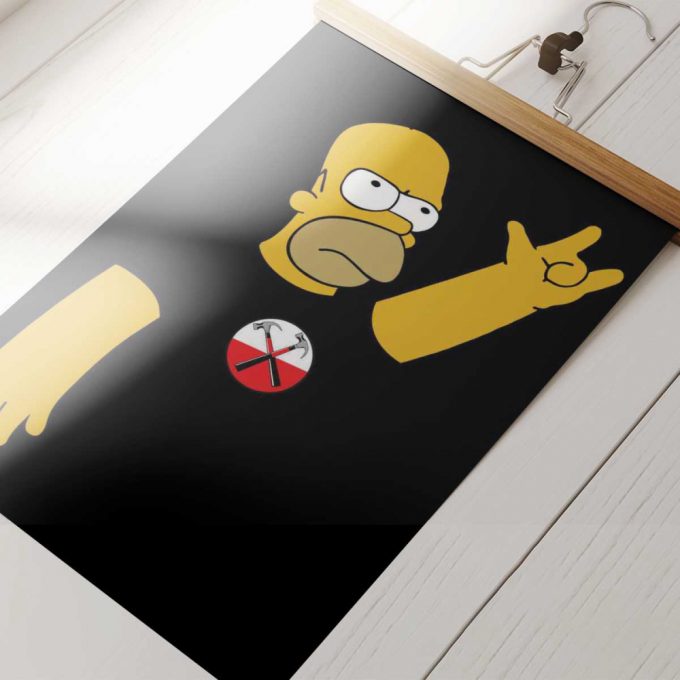 Pink Floyd Poster For Home Decor Gift For Home Decor Gift – Simpson X The Wall 2