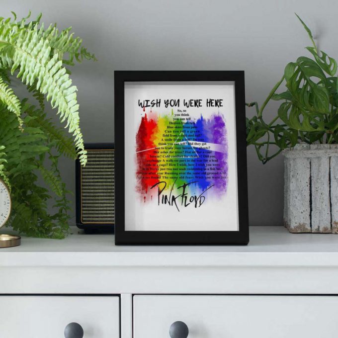 Pink Floyd Poster For Home Decor Gift For Home Decor Gift – Wish You Were Here Lyric Art 4