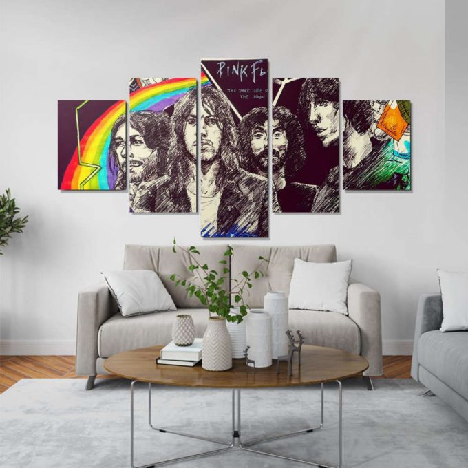 Pink Floyd The Dark Side Of The Moon Illustration Poster For Home Decor Gift Canvas 2