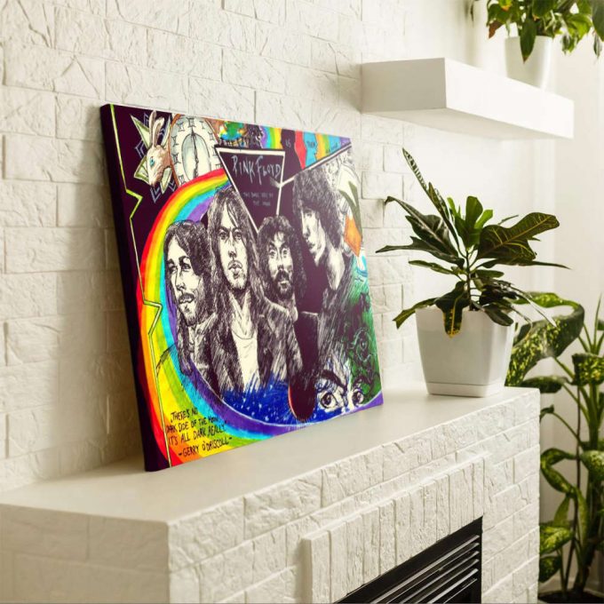 Pink Floyd The Dark Side Of The Moon Illustration Poster For Home Decor Gift Canvas 3