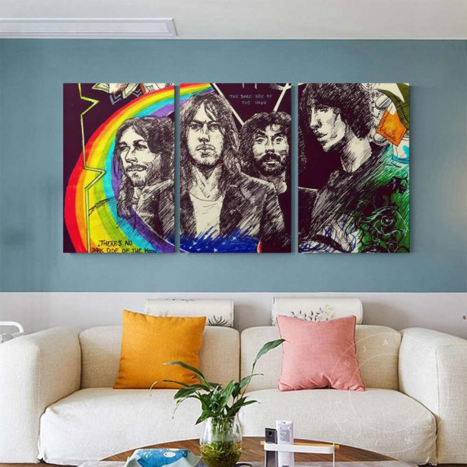 Pink Floyd The Dark Side Of The Moon Illustration Poster For Home Decor Gift Canvas 5