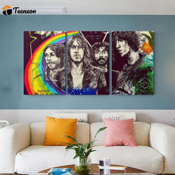 Pink Floyd The Dark Side Of The Moon Illustration Poster For Home Decor Gift Canvas 1