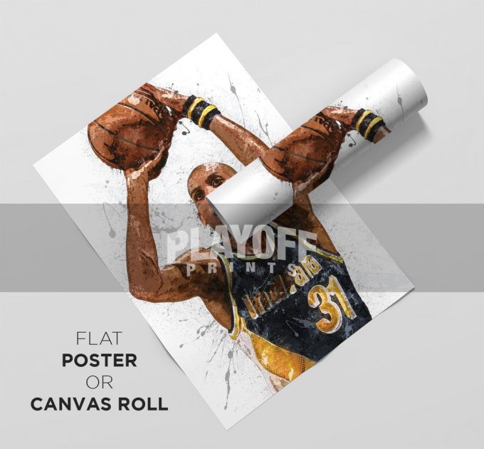 Reggie Miller Poster For Home Decor Gift Print - Indiana Pacers 2