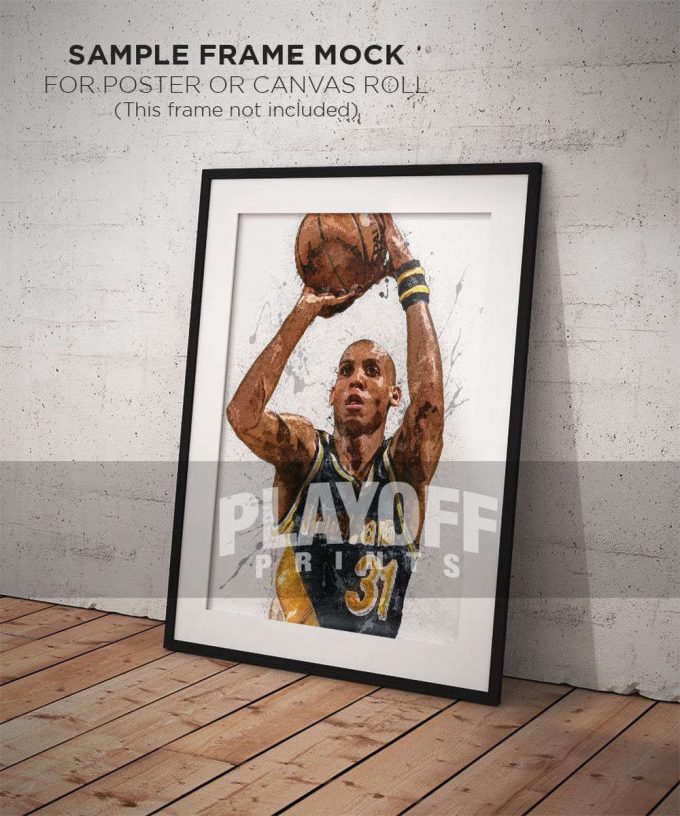 Reggie Miller Poster For Home Decor Gift Print - Indiana Pacers 4