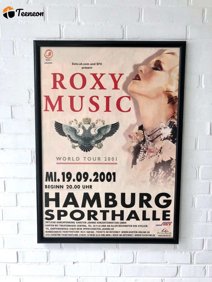 Roxy Music Hamburg Sporthalle 2001 Concert Poster For Home Decor Gift 1