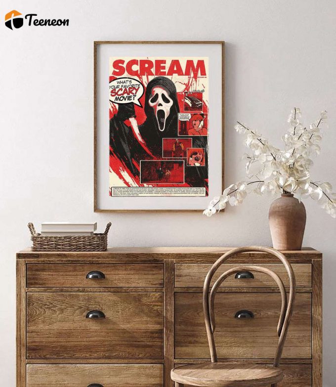 Scream Poster For Home Decor Gift, Ghostface Poster For Home Decor Gift 1