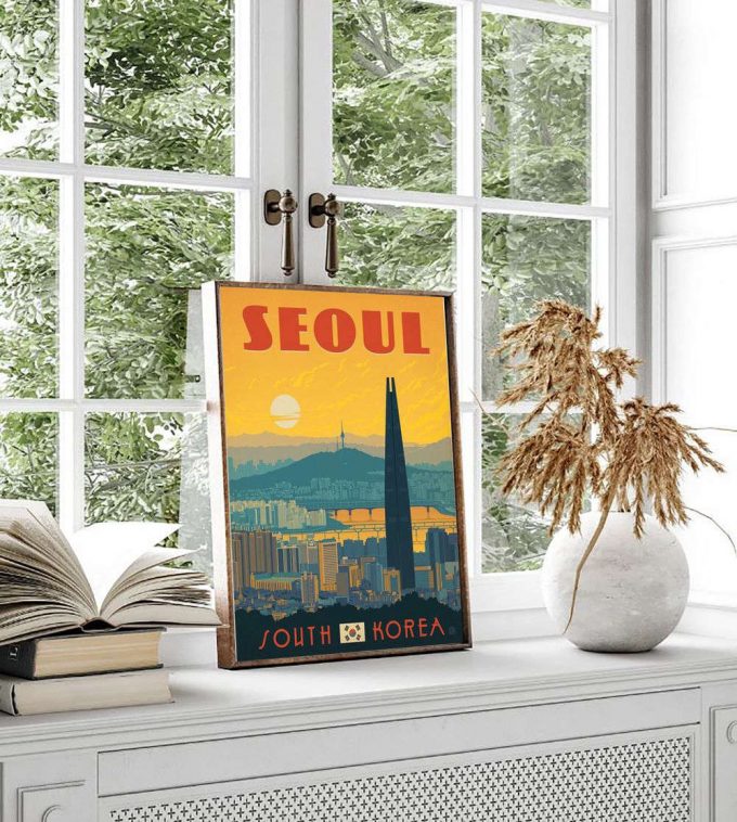 Seoul Poster For Home Decor Gift Print, Countries Of The World Travel Poster For Home Decor Gift 2