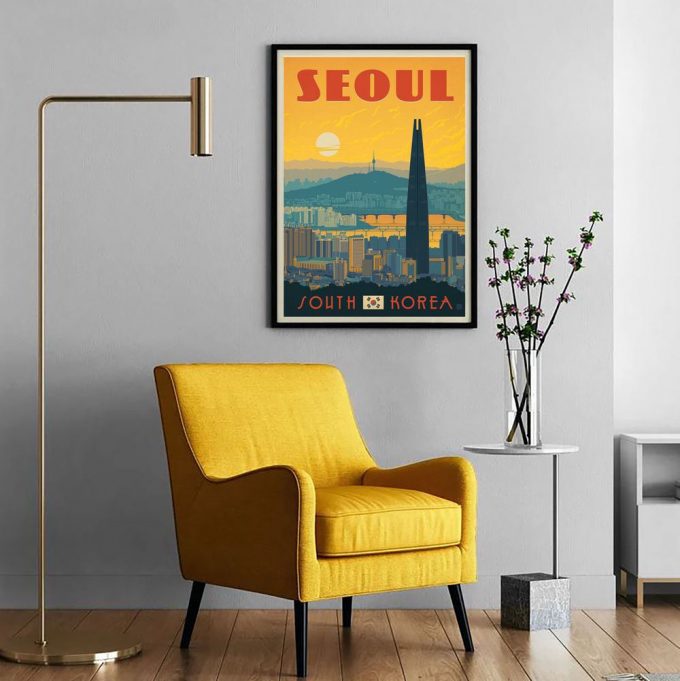 Seoul Poster For Home Decor Gift Print, Countries Of The World Travel Poster For Home Decor Gift 3