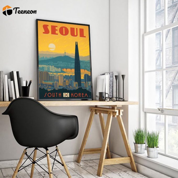 Seoul Poster For Home Decor Gift Print, Countries Of The World Travel Poster For Home Decor Gift 1