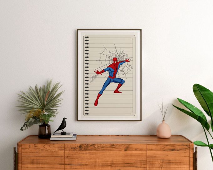 Spiderman Notebook Poster For Home Decor Gift, Comics Style Poster For Home Decor Gift 3