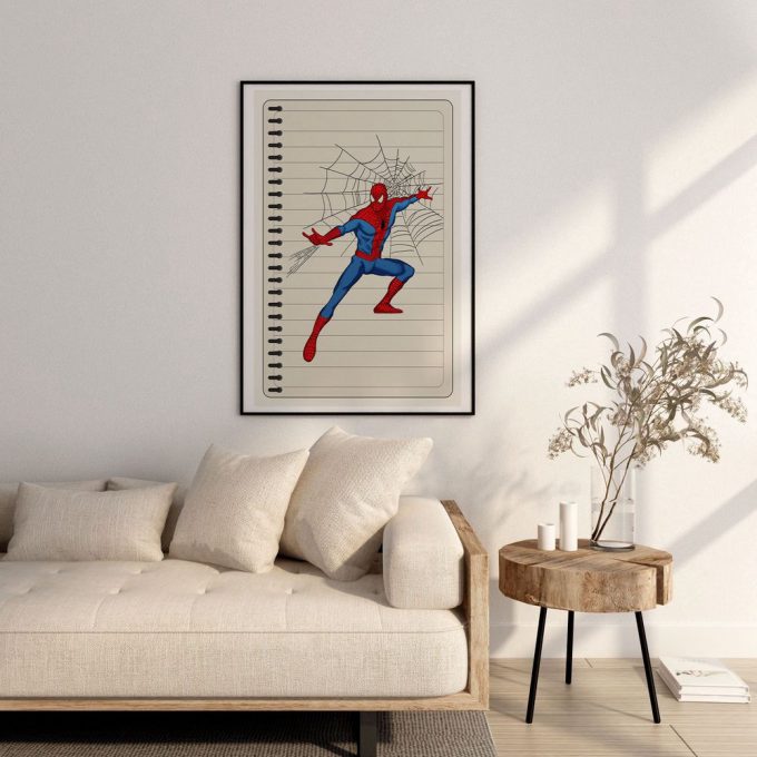 Spiderman Notebook Poster For Home Decor Gift, Comics Style Poster For Home Decor Gift 4