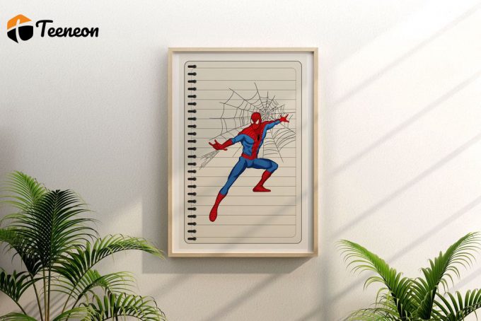 Spiderman Notebook Poster For Home Decor Gift, Comics Style Poster For Home Decor Gift 1