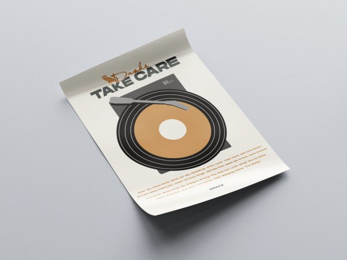 Take Care Drake Vinyl Album Poster For Home Decor Gift Print | Vintage Retro 3