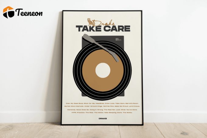 Take Care Drake Vinyl Album Poster For Home Decor Gift Print | Vintage Retro 1