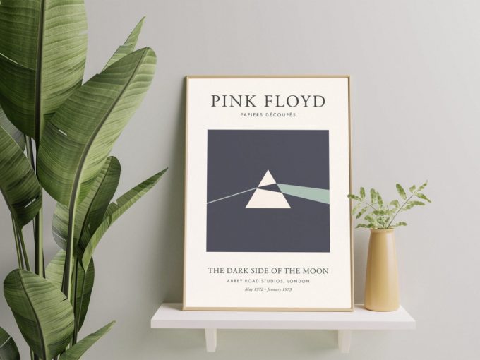 The Dark Side Of The Moon (Giclée Art Print In Style Of Matisse Papiers Découpés Exhibition Poster For Home Decor Gift) – Pink Floyd Canvas 2