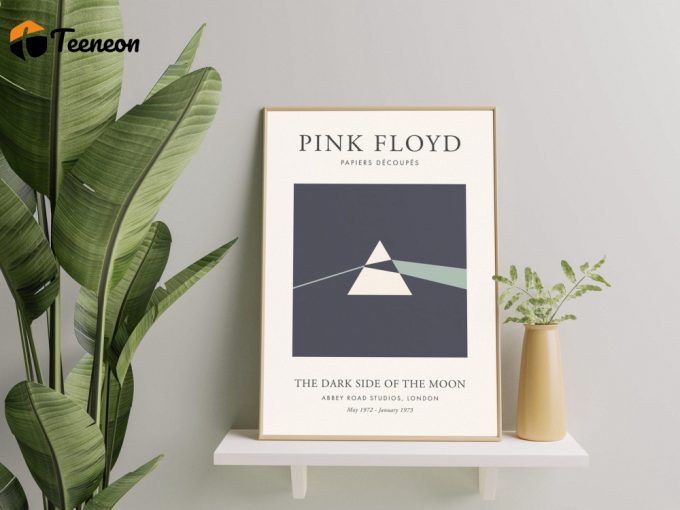 The Dark Side Of The Moon (Giclée Art Print In Style Of Matisse Papiers Découpés Exhibition Poster For Home Decor Gift) – Pink Floyd Canvas 1