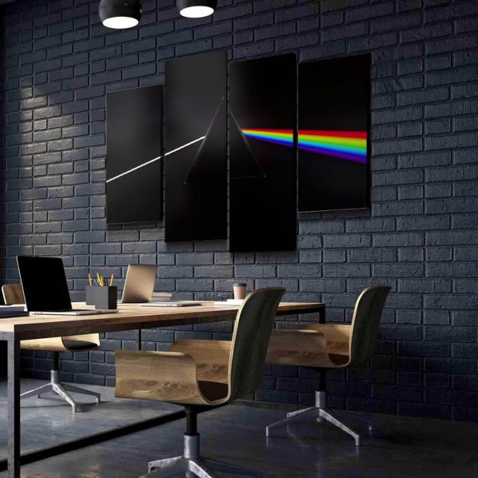 The Dark Side Of The Moon Illustrator Pink Floyd Poster For Home Decor Gift Pink Floyd Canvas 2