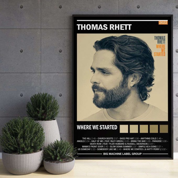 Thomas Rhett - Where We Started - Album Poster For Home Decor Gift 3