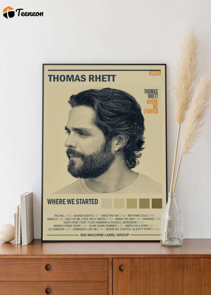 Thomas Rhett - Where We Started - Album Poster For Home Decor Gift 1