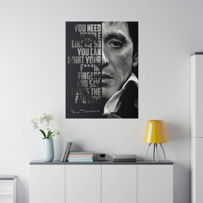 Tony Montana Quote Wall Art Poster For Home Decor Gift 2