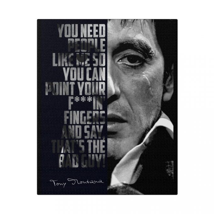 Tony Montana Quote Wall Art Poster For Home Decor Gift 3