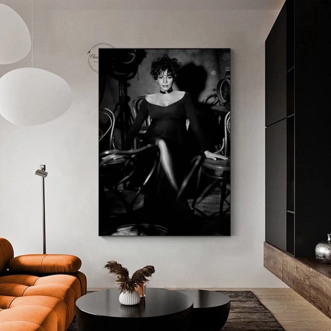 Whitney Houston Music Poster For Home Decor Gift Canvas Wall Art Family 2