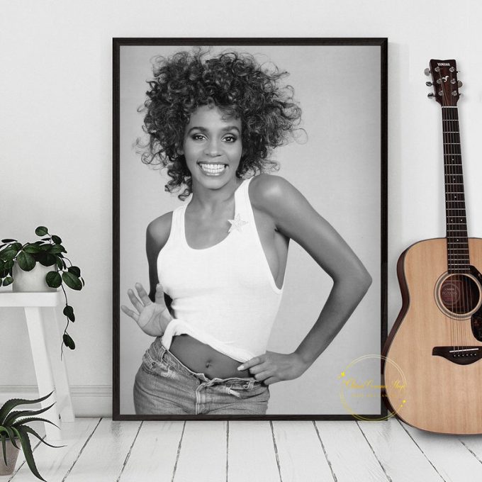 Whitney Houston Music Poster For Home Decor Gift Canvas Wall Art Family 4