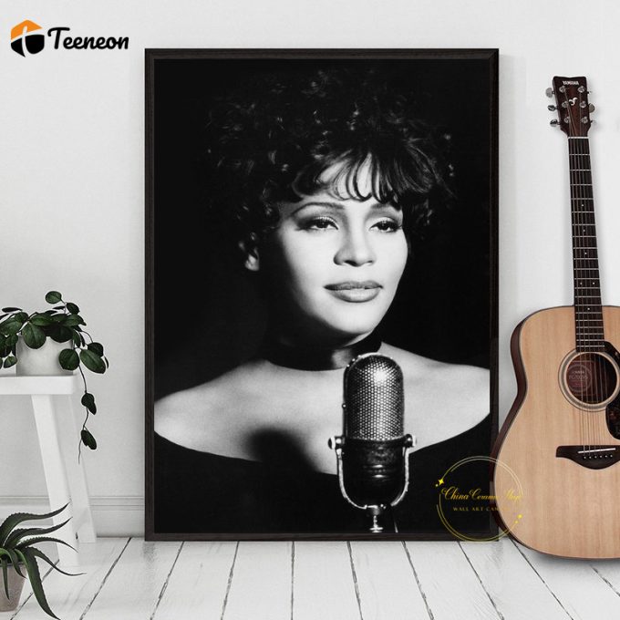 Whitney Houston Music Poster For Home Decor Gift Canvas Wall Art Family 1