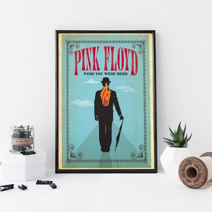 Wish You Were Here Pink Floyd Poster For Home Decor Gift Pink Floyd Canvas 5