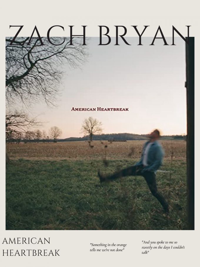 Zach Bryan, American Heartbreak Poster For Home Decor Gift 2