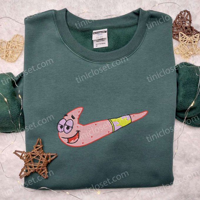 Patrick Star X Nike: Embroidered Shirt Spongebob Hoodie &Amp;Amp; Inspired Sweatshirt 1