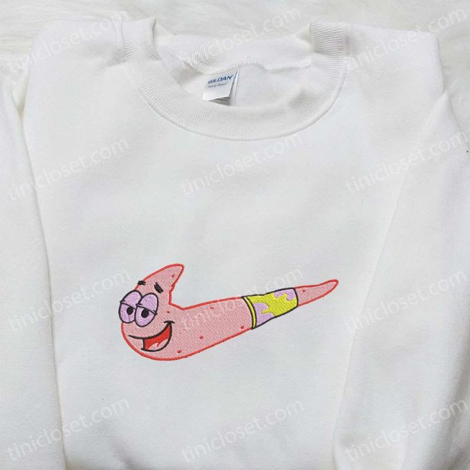 Patrick Star X Nike: Embroidered Shirt Spongebob Hoodie &Amp; Inspired Sweatshirt 6