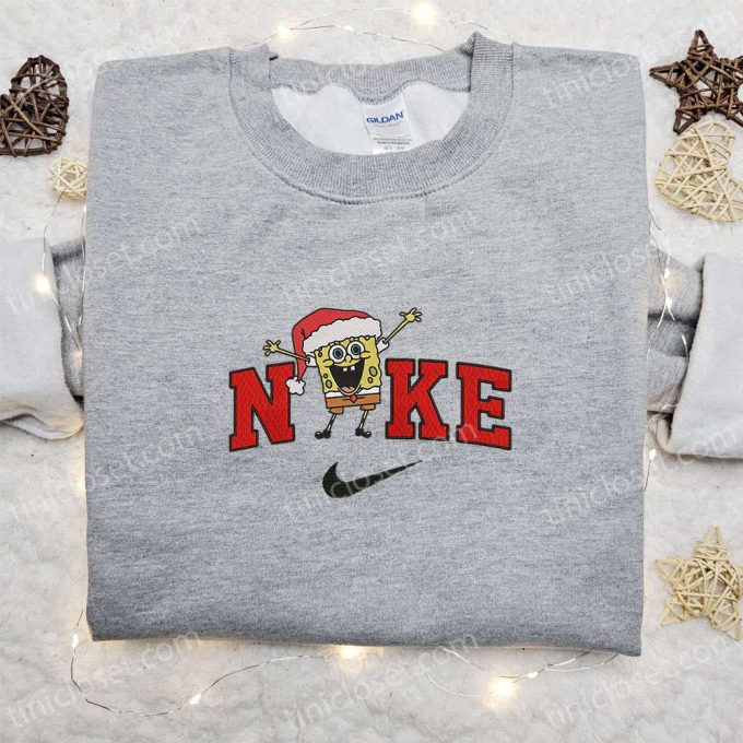 Spongebob Squarepants X Nike Embroidered Christmas Sweatshirt &Amp;Amp; Shirt: Best Gift Ideas 1