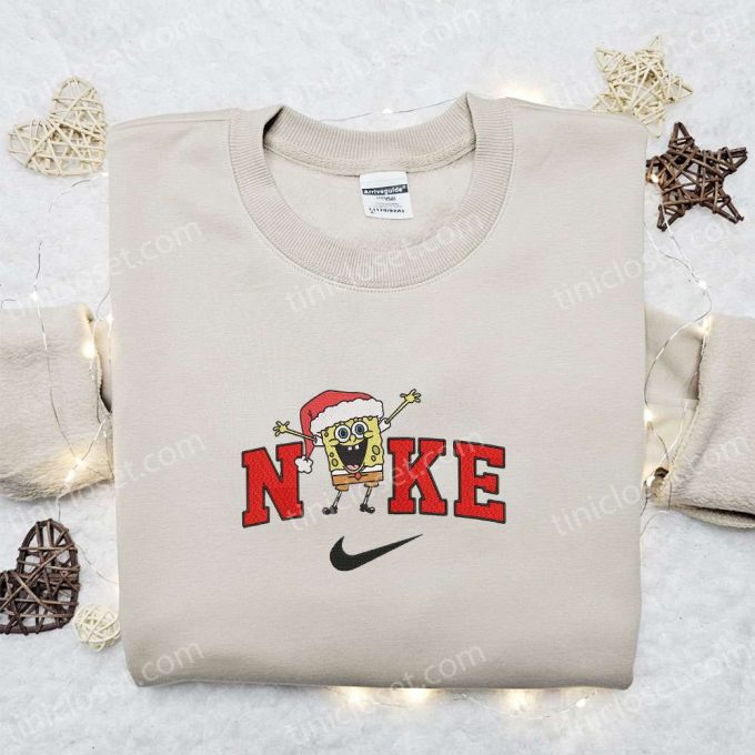 Spongebob Squarepants X Nike Embroidered Christmas Sweatshirt &Amp; Shirt: Best Gift Ideas 3