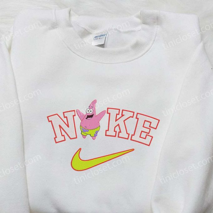 Patrick Star X Nike Embroidered Hoodie &Amp; Spongebob Shirt Nike-Inspired Apparel 5