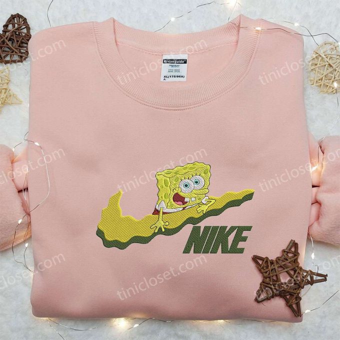 Spongebob Squarepants X Nike Embroidered Sweatshirt: Cartoon Inspired Shirt 6