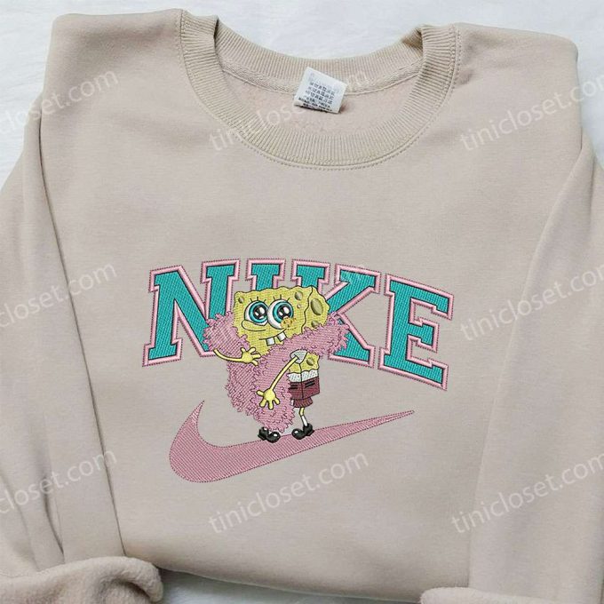 Spongebob X Nike Embroidered Sweatshirt &Amp;Amp; Shirt: Fun &Amp;Amp; Stylish Collaboration 1