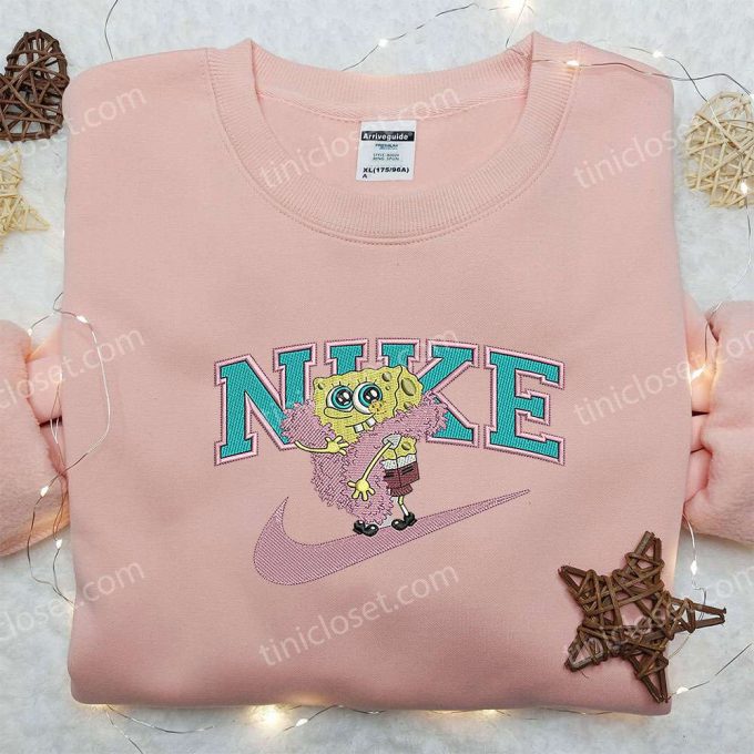 Spongebob X Nike Embroidered Sweatshirt &Amp; Shirt: Fun &Amp; Stylish Collaboration 2