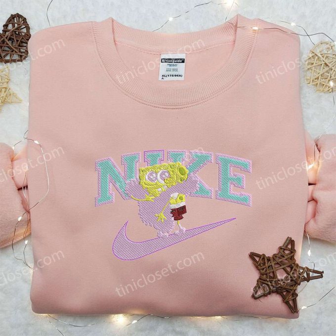 Spongebob Squarepants X Nike Embroidered Sweatshirt: Cartoon Shirt With Nike Inspiration 6