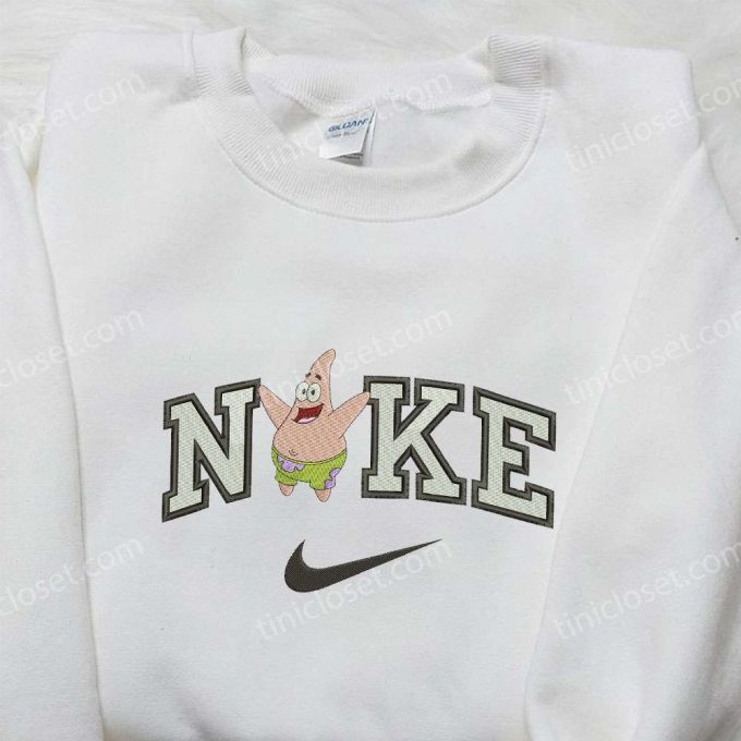 Nike X Patrick Star Embroidered Sweatshirt: Spongebob Squarepants 4D Cartoon Shirt 5