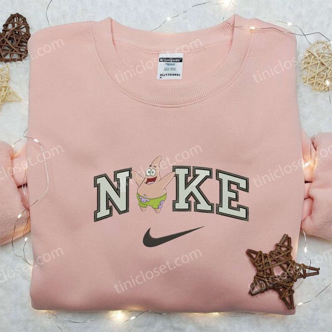 Nike X Patrick Star Embroidered Sweatshirt: Spongebob Squarepants 4D Cartoon Shirt 6