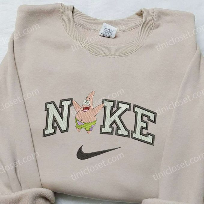 Nike X Patrick Star Embroidered Sweatshirt: Spongebob Squarepants 4D Cartoon Shirt 3