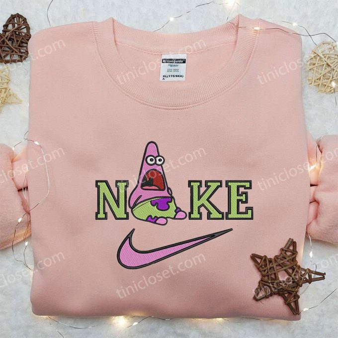 Nike X Patrick Star &Amp; Spongebob 4D Embroidered Sweatshirt &Amp; Shirt: Cartoon Inspired Apparel 5