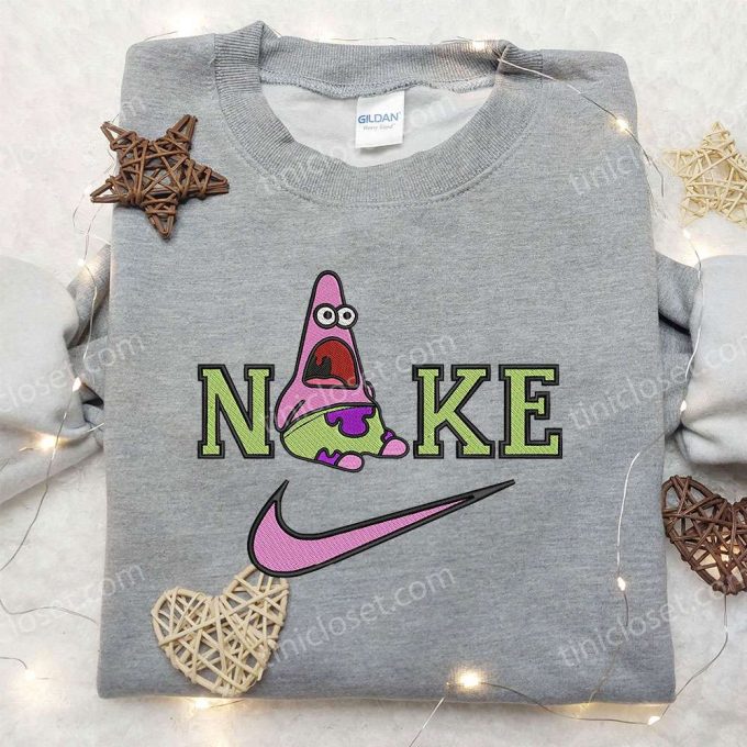 Nike X Patrick Star &Amp; Spongebob 4D Embroidered Sweatshirt &Amp; Shirt: Cartoon Inspired Apparel 2