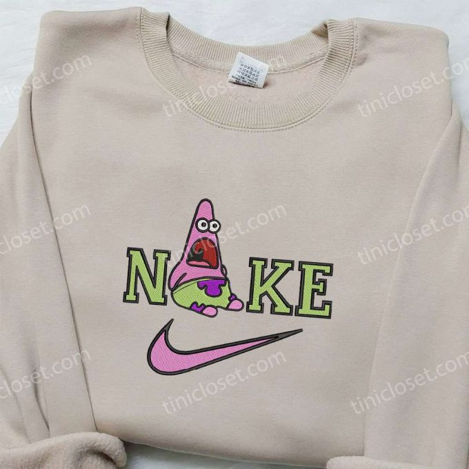 Nike X Patrick Star &Amp; Spongebob 4D Embroidered Sweatshirt &Amp; Shirt: Cartoon Inspired Apparel 6