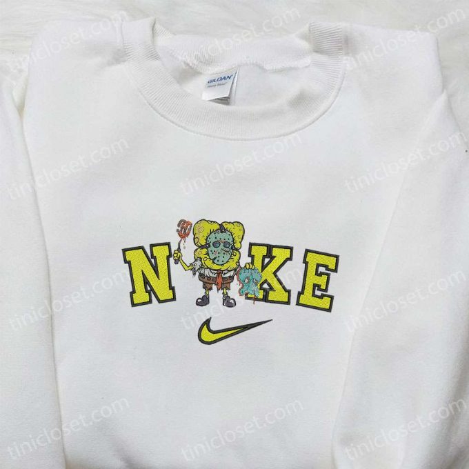 Nike X Spongebob Halloween Embroidered Sweatshirt &Amp; Hoodie: Adorable Cartoon T-Shirt 2