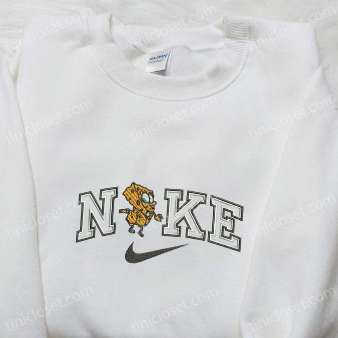 Nike X Spongebob Squarepants Cartoon Embroidered Sweatshirt - Disney Characters Hoodie Perfect Family Gift 4